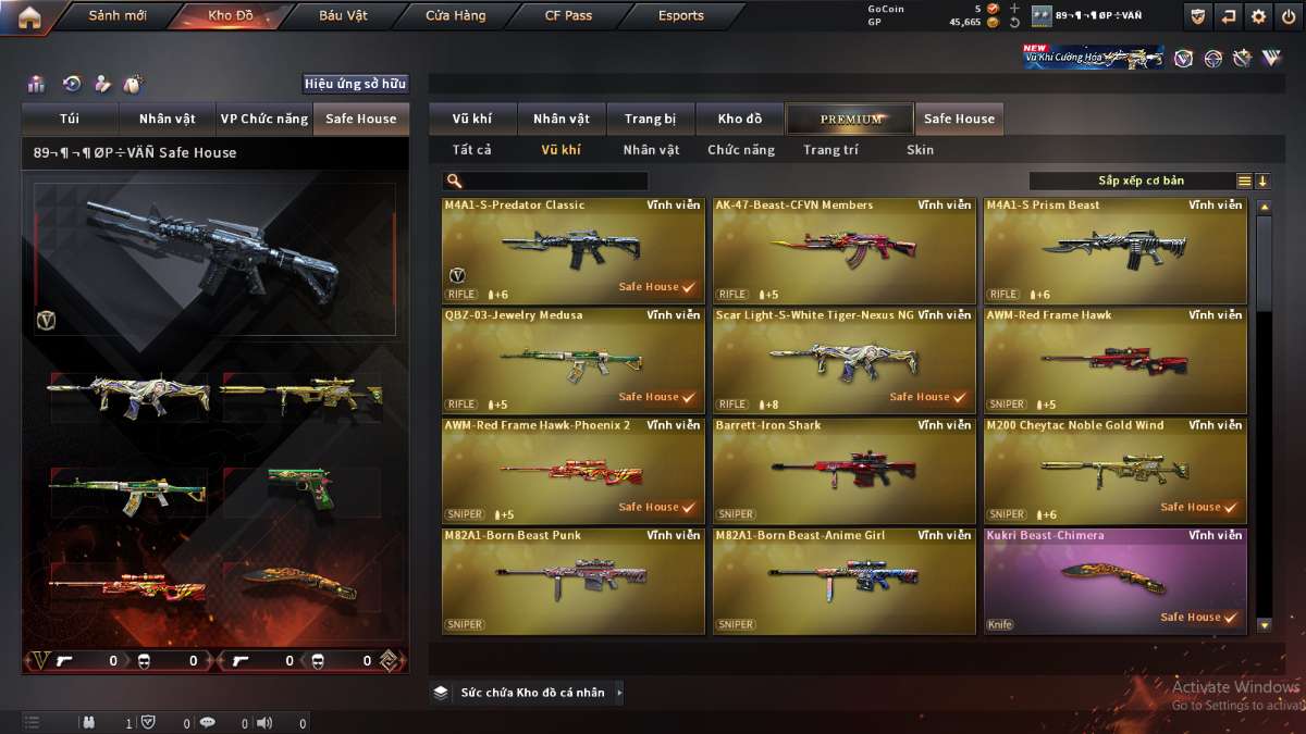 shop acc cf uy tin gia re